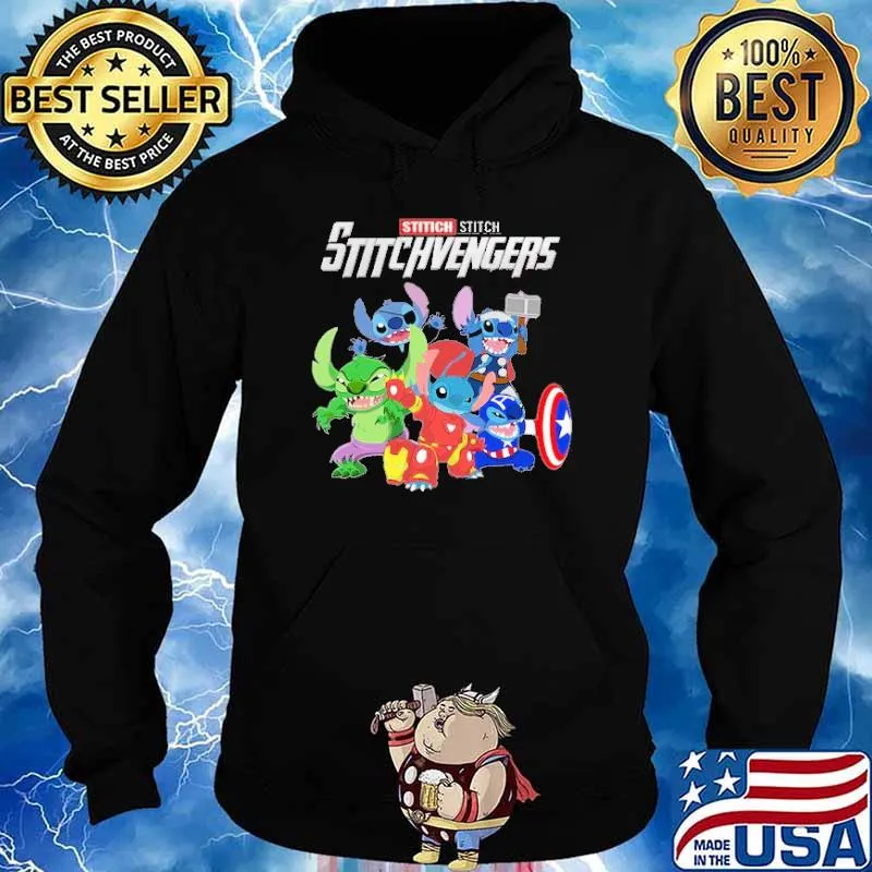 Stitich Vengers marvel Thor Iron man Hulk s Hoodie