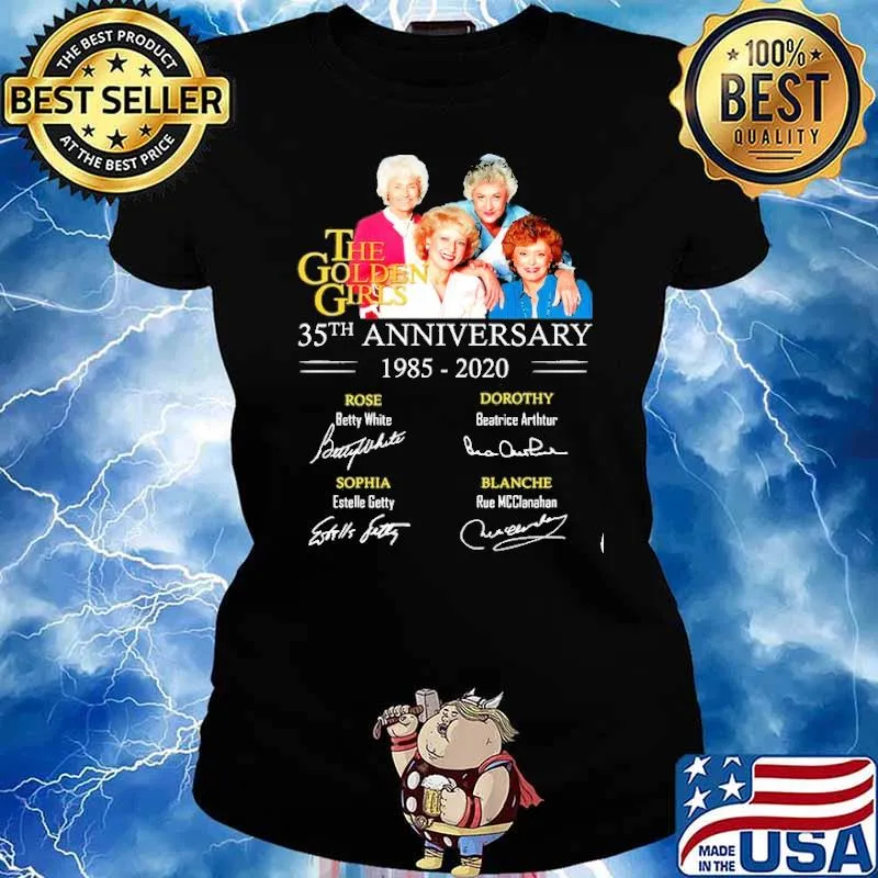 The Golden Girls 35th Birthday anniversary 1985-2020 signatures s Ladies tee