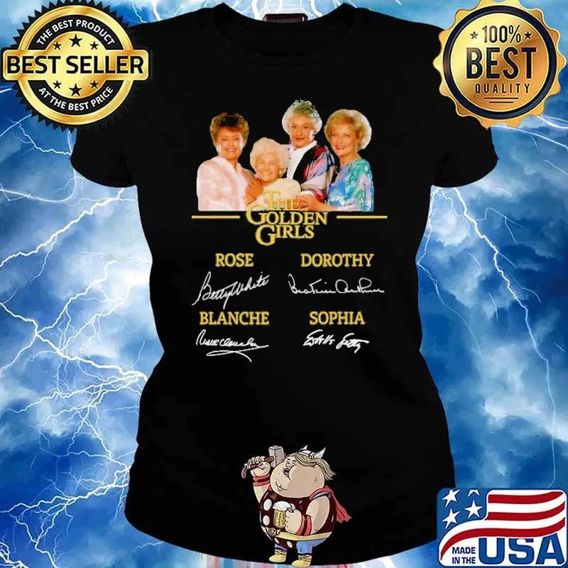 The Old Golden Girls Signatures s Ladies tee