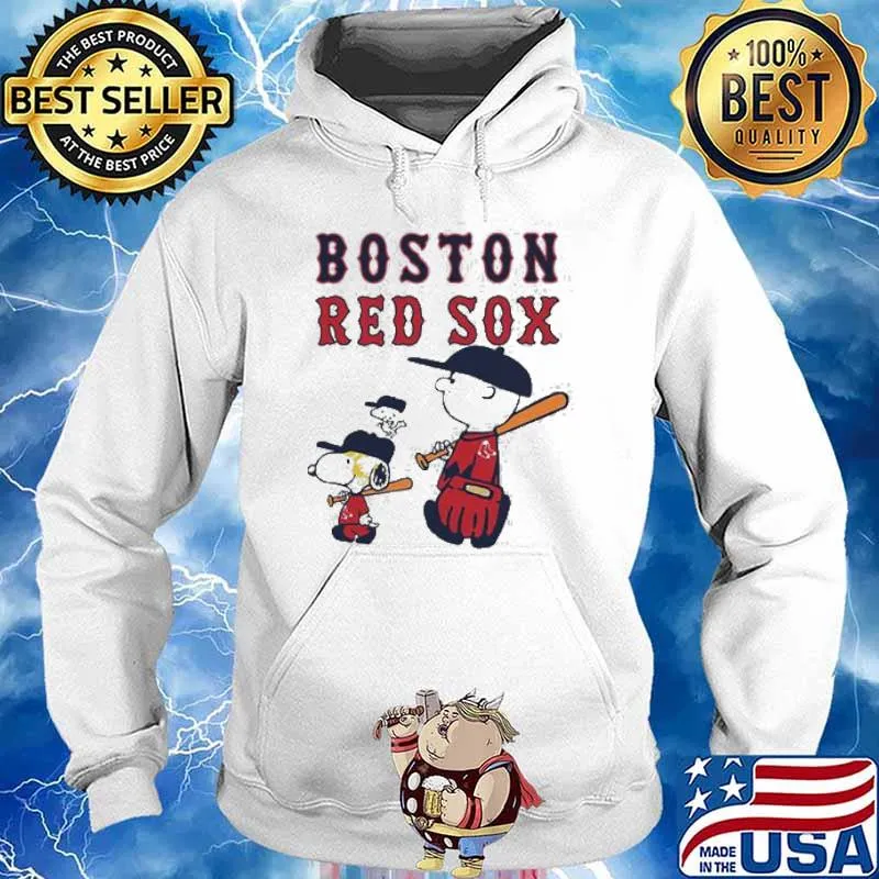 The Peanut Charlie Brown And Snoopy Boston Red Sox woodstocks s Hoodie