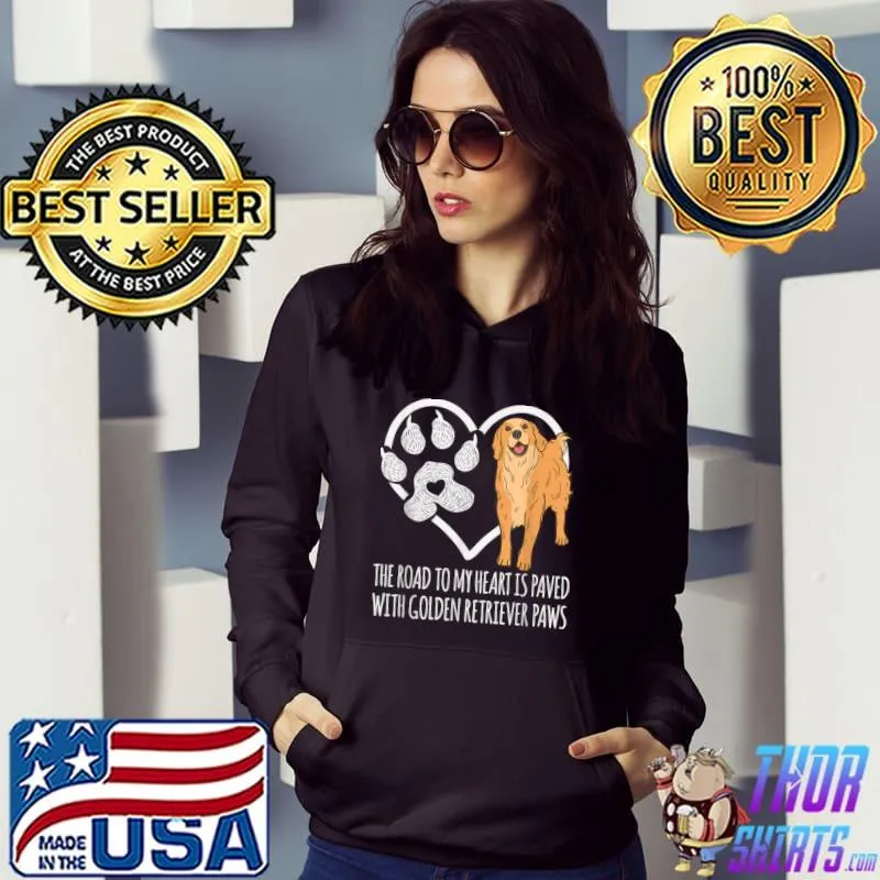 The Read To Heart Paved Golden Retriever Paws Lover T-Shirt Hoodie
