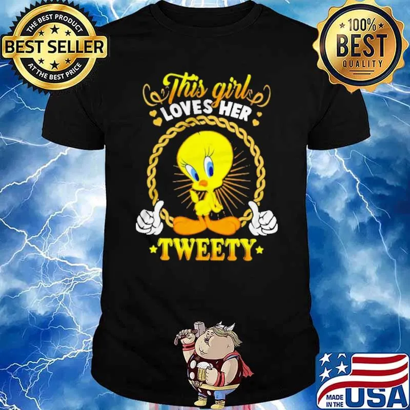 This girl loves her tweety duck shirt
