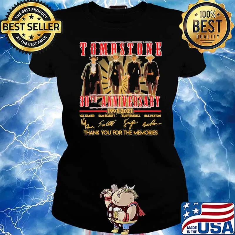 Tombstone 30th anniversary 1993-2023 thank you for the memories signatures s Ladies tee