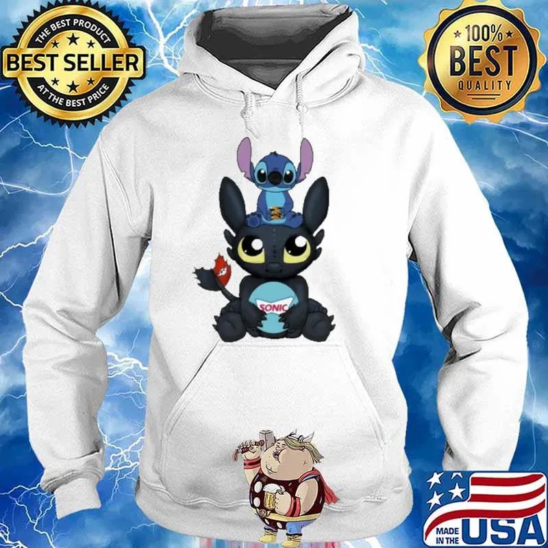 Toothless and Stitch SONIC DRIVE-IN s Hoodie