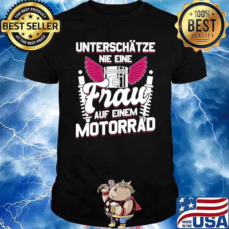 Unterschatze Nie Wings Motorbike Motorcycle Women Enduro Motocross Biker T-Shirt