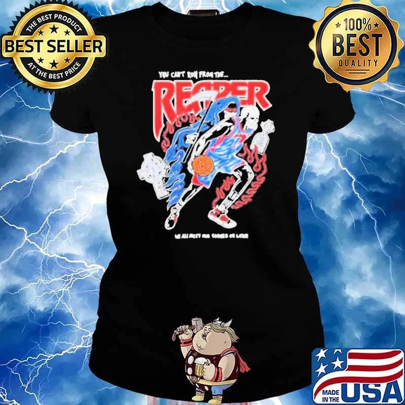 Warren Lotas The Reaper We All Meet Him Sooner Or Later Nba Kevin Durant skull Shirt Ladies tee