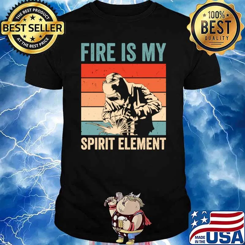 Welding Fire Spirit Element Metalworker Blacksmith Vintage T-Shirt