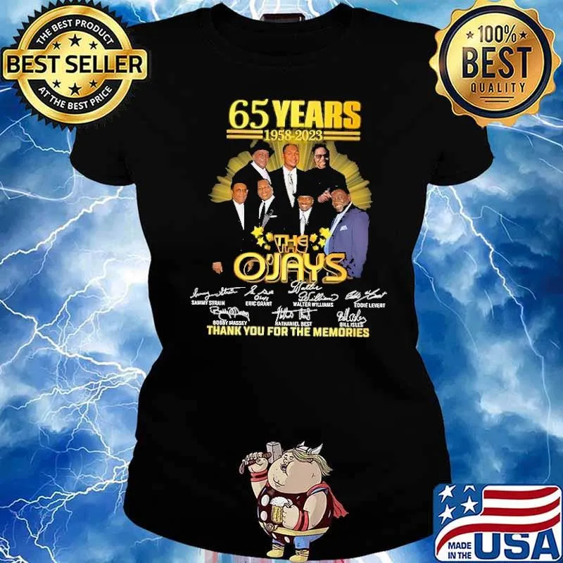 65 years 1958 2023 the O'jays thank you for the memories signatures s Ladies tee