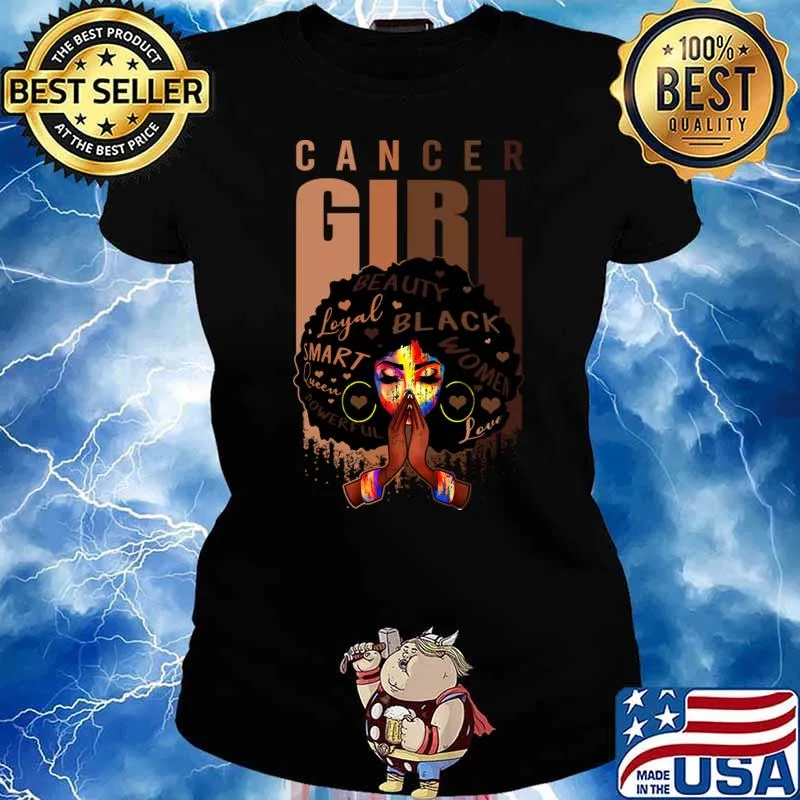 Black Women Birthday Melanin Cancer Girl Watercolor T-Shirt Ladies tee