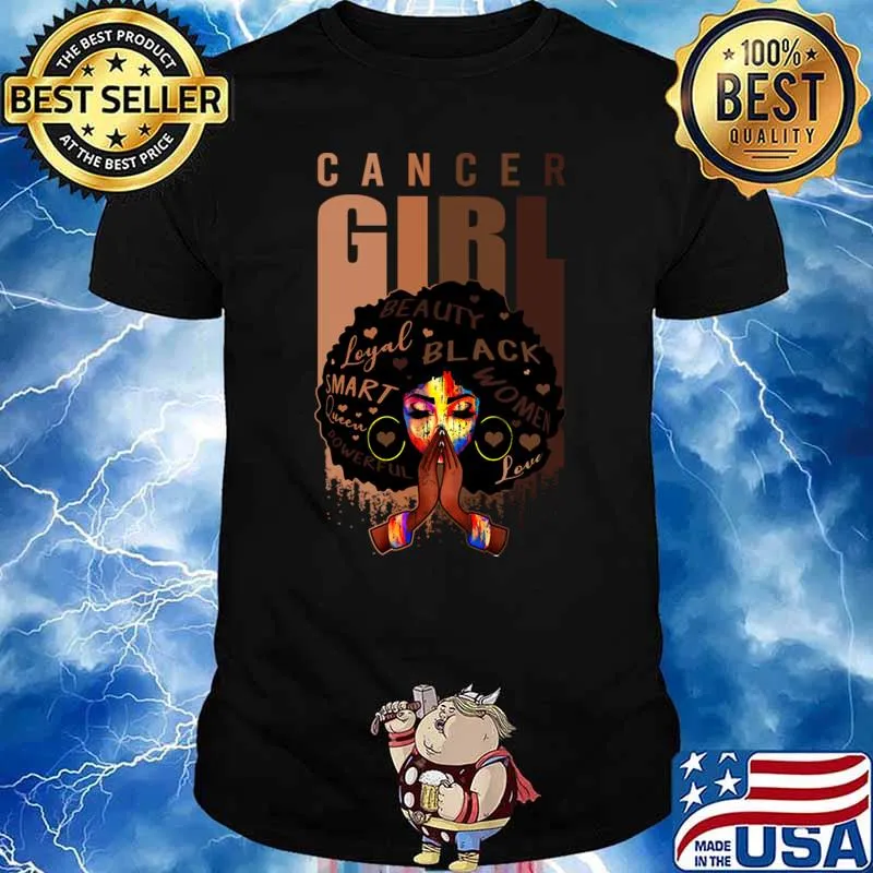 Black Women Birthday Melanin Cancer Girl Watercolor T-Shirt