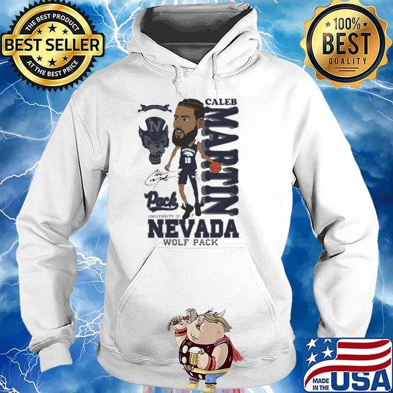 Caleb martin caricature University of Nevada wolf Pack signature s Hoodie