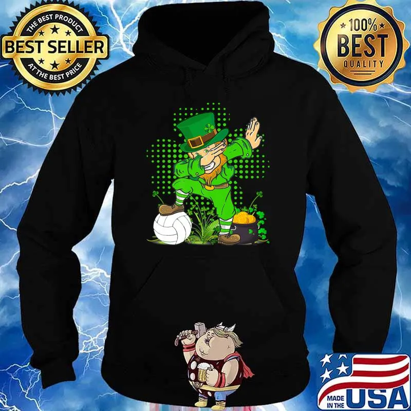 Dabbing Leprechaun Volleyball St Patricks Day T-Shirt Hoodie