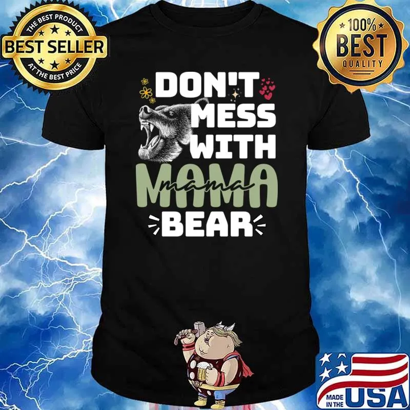Don't Mess With Mama Bear Retro Mother's Day T-Shirt