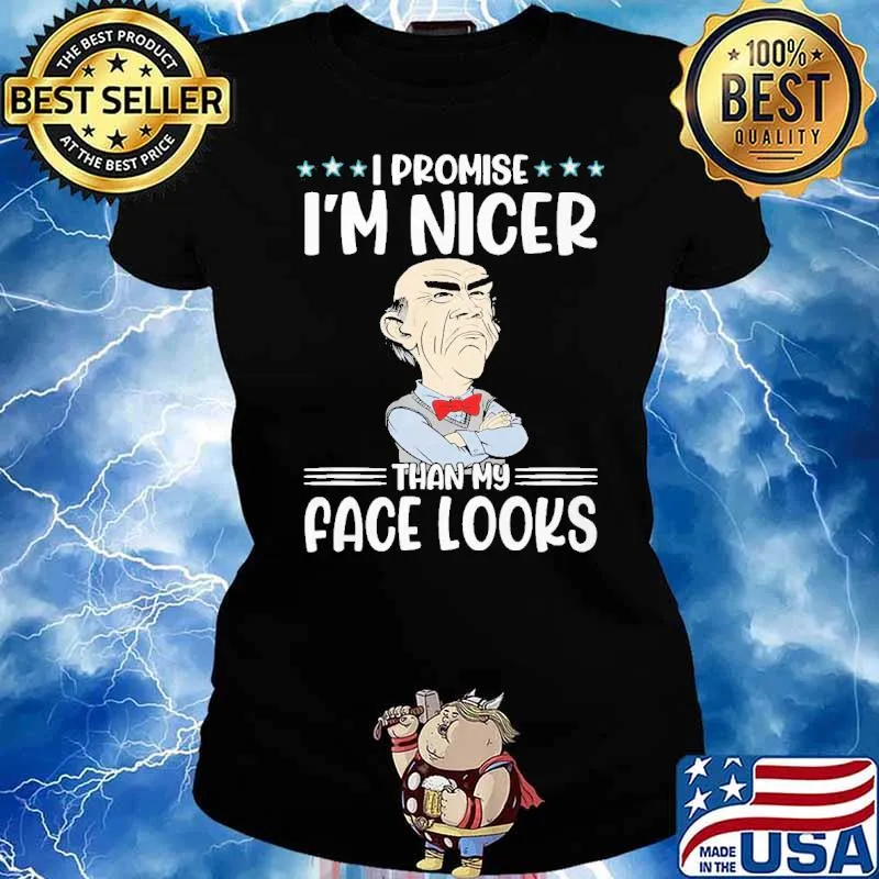 Dr Seuss I promise I'm nicer than my face looks s Ladies tee