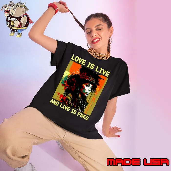 Erykah badu love is live and live is not free watercolor T-Shirt Ladies tee