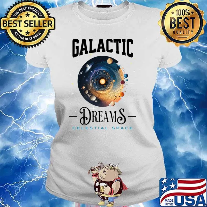 Galactic Dreams Celestial Space T-Shirt Ladies tee