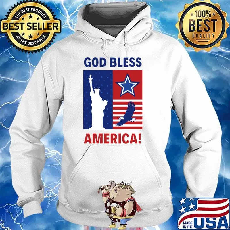 God bless america star liberties usa eagle flag T-Shirt Hoodie