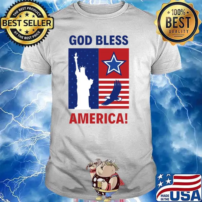 God bless america star liberties usa eagle flag T-Shirt