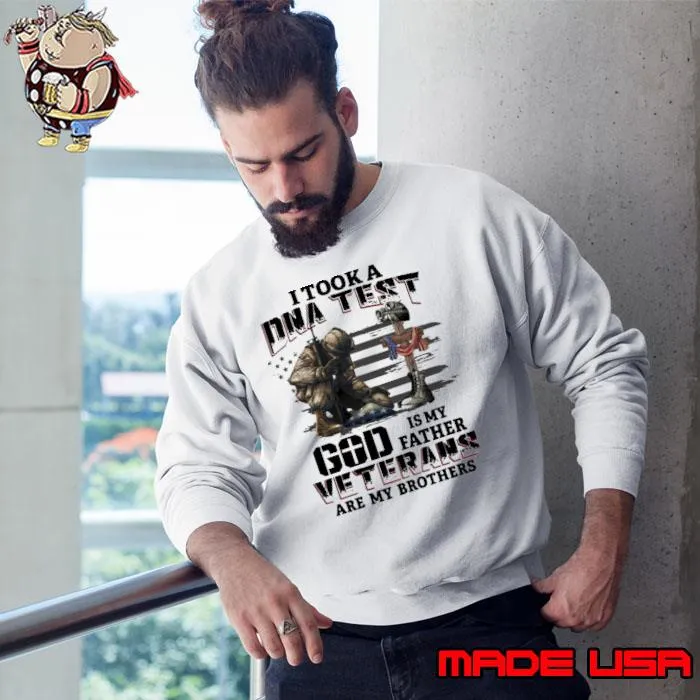I took a dna test god father veteran are my brother cross shirt