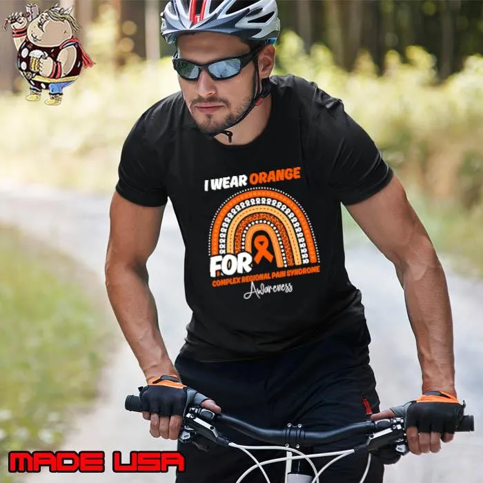 I Wear Orange For Complex Regional Pain Syndrome Rainbow T-Shirt Unisex