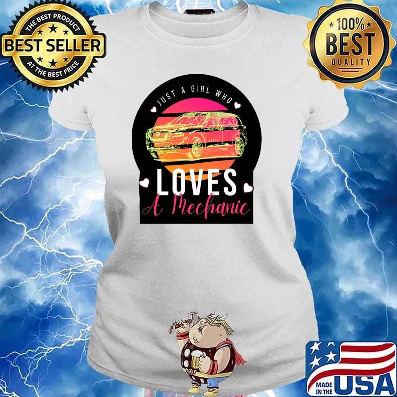 Just A Girl Who Loves A Mechanic Vintage T-Shirt
