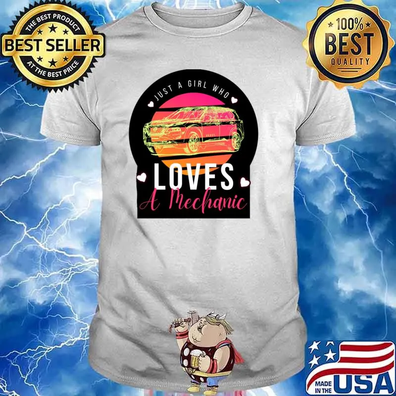 Just A Girl Who Loves A Mechanic Vintage T-Shirt Unisex