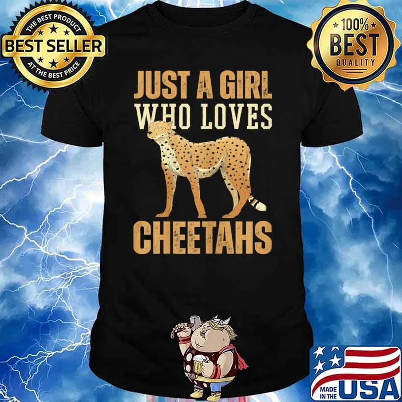 Just A Girl Who Loves Cheetahs African Savanna Zookeeper T-Shirt Unisex