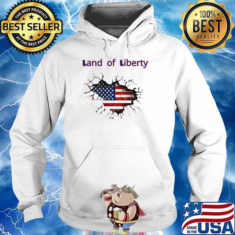 Land of liberty happy indipendence day wall american flag T-Shirt