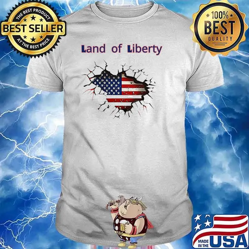Land of liberty happy indipendence day wall american flag T-Shirt Unisex