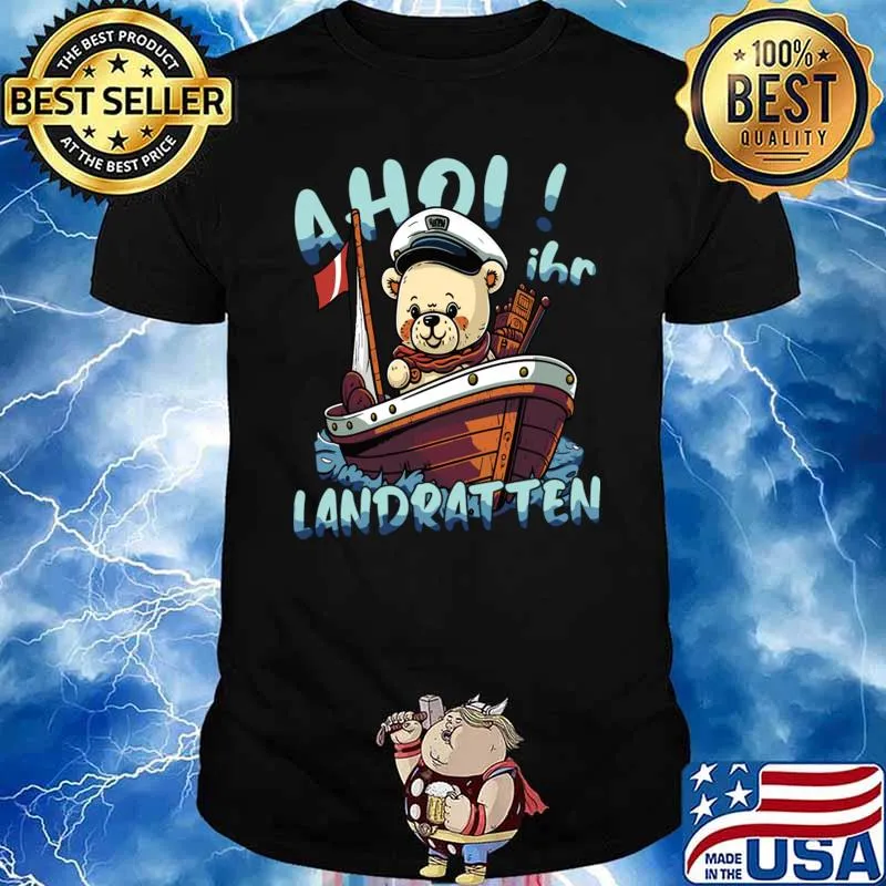 Landratten Captain Illustration For Little Sea Bears Teddy T-Shirt