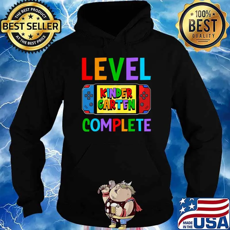 Level Complete Kindergarten Video Game Boys Last Day Of School T-Shirt Hoodie