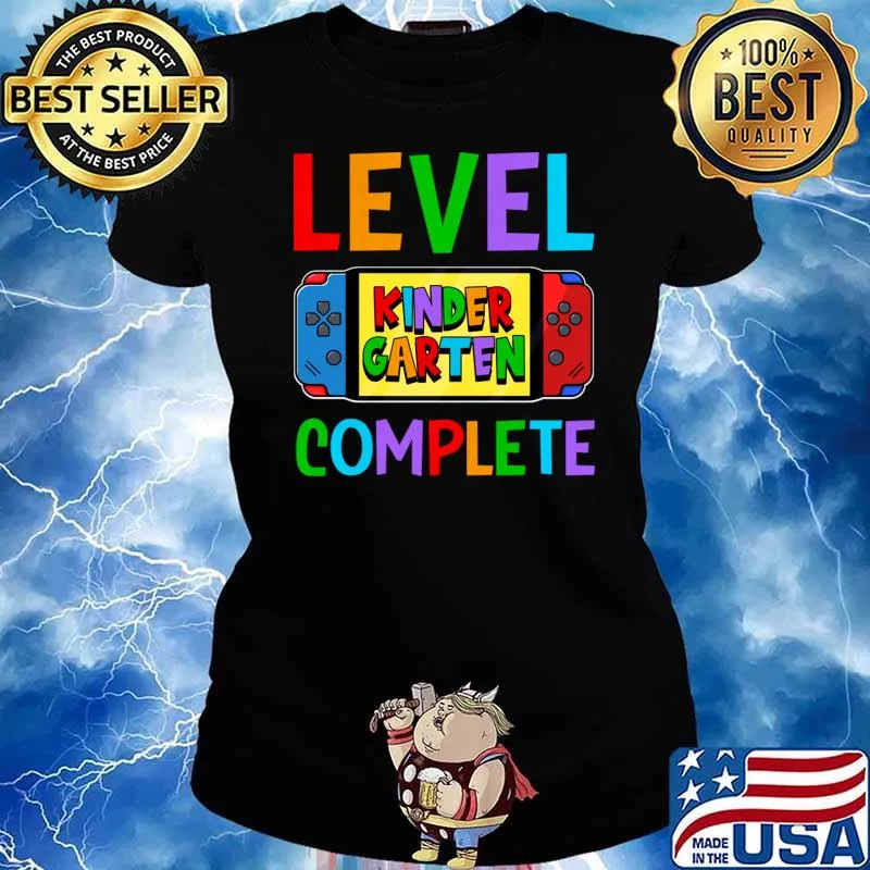 Level Complete Kindergarten Video Game Boys Last Day Of School T-Shirt Ladies tee