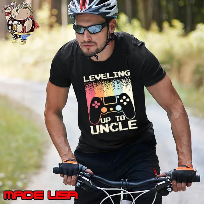 Leveling Up To Uncle Video Game Retro Uncle Nephew Gamer T-Shirt Unisex