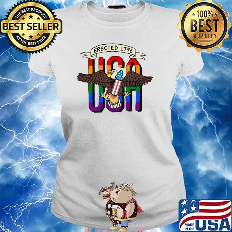 Lgbt 4th Of July Gay Pride For America's Eagle Birthday T-Shirt Ladies tee