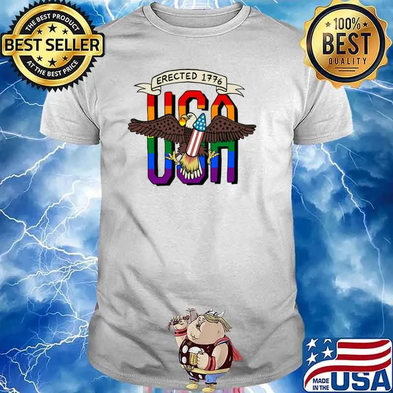 Lgbt 4th Of July Gay Pride For America's Eagle Birthday T-Shirt