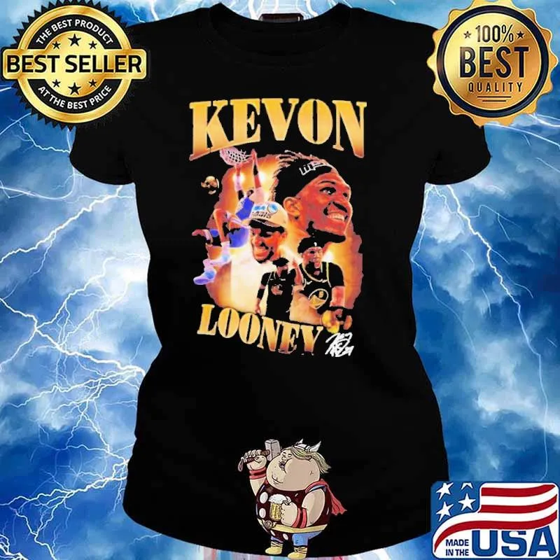 Looney Golden State Kevin Looney Vintage 90s Style signature Shirt Ladies tee