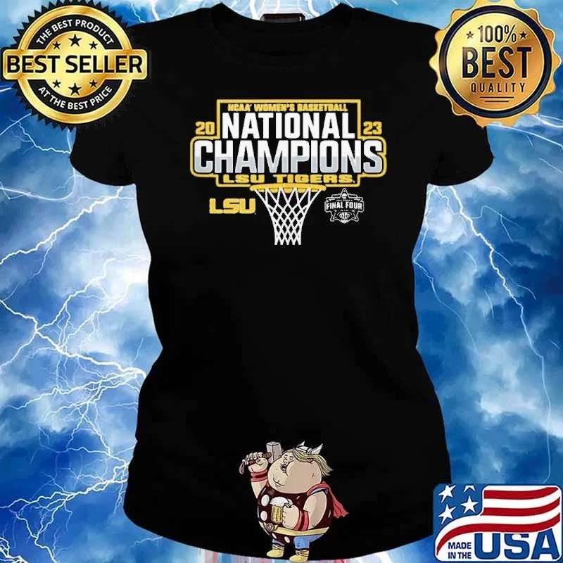 LSU Tigers Black T Shirt National Champions 2023 Womens Basketball Winners s Ladies tee