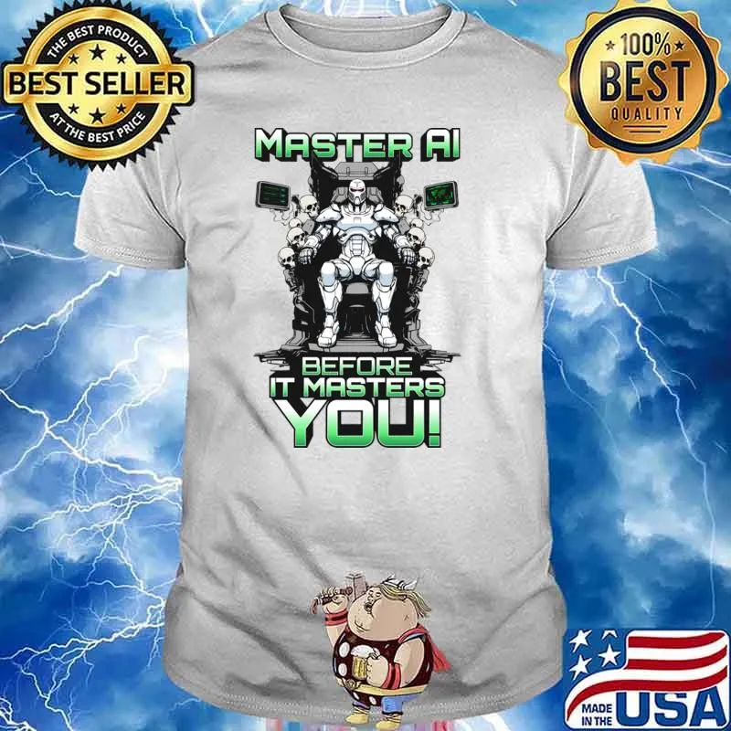Master AI before it masters you skull T-Shirt Unisex