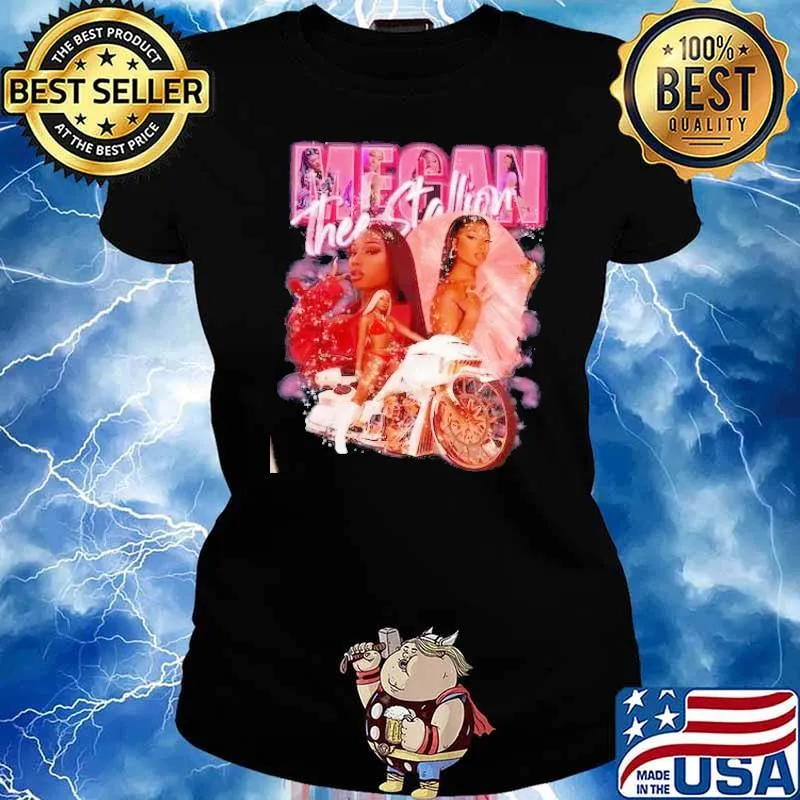 Megan Thee Stallion Rap Retro Music Rapper T-Shirt Ladies tee
