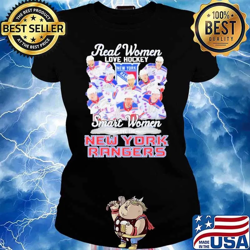 New York Rangers Real women love Hockey smart women love the 2023 signatures sport s Ladies tee