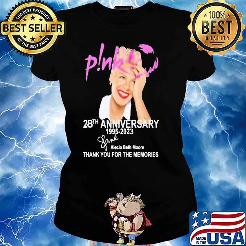 Pink 28th anniversary 1995-2023 thank you for the memories signature shirt