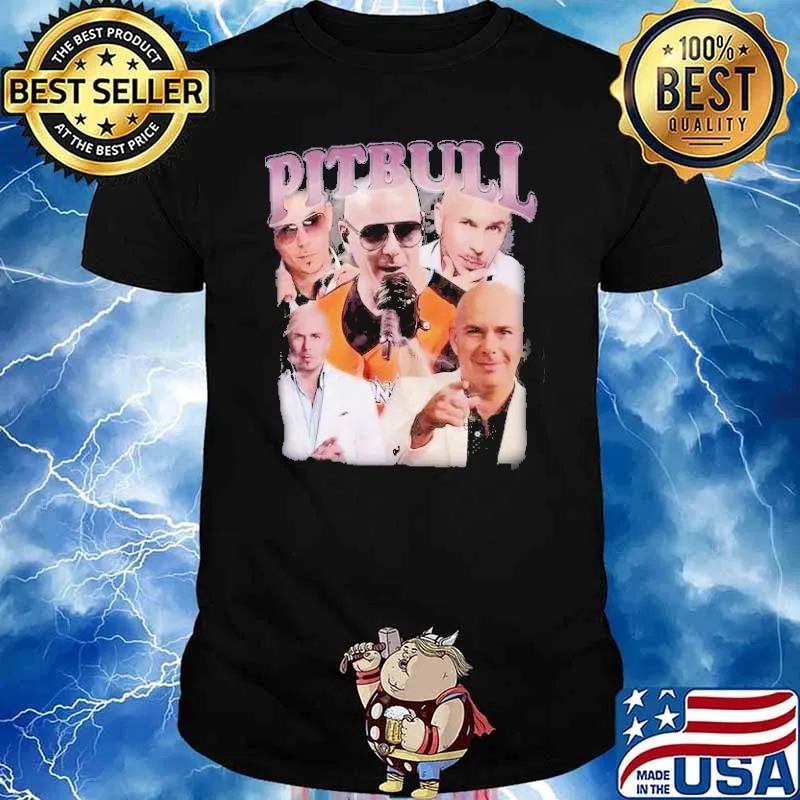 Pitbull Hip Hop rapper music shirt