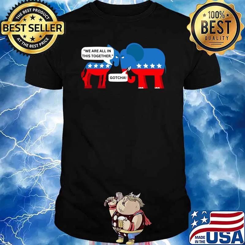 Political Democrat And Republican We Are All In This Together T-Shirt