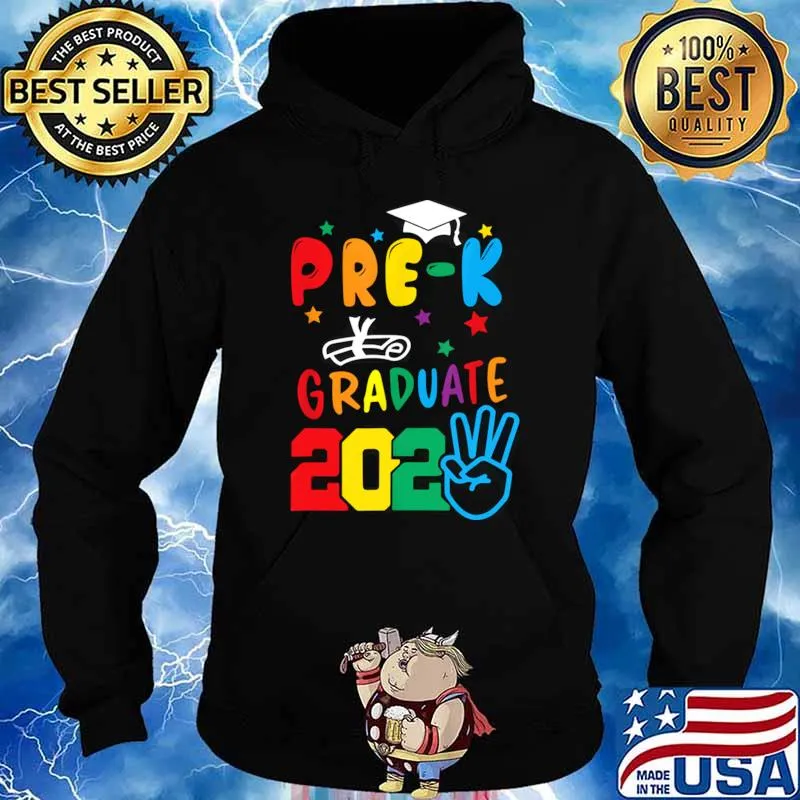 Pre-K Graduate Last Day Of School Graduation Stars Colors T-Shirt Hoodie