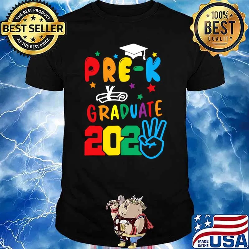 Pre-K Graduate Last Day Of School Graduation Stars Colors T-Shirt Unisex