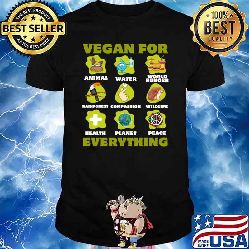 Proud Vegan For Everything Herbivore Animal Water World Hunger Wildlife T-Shirt