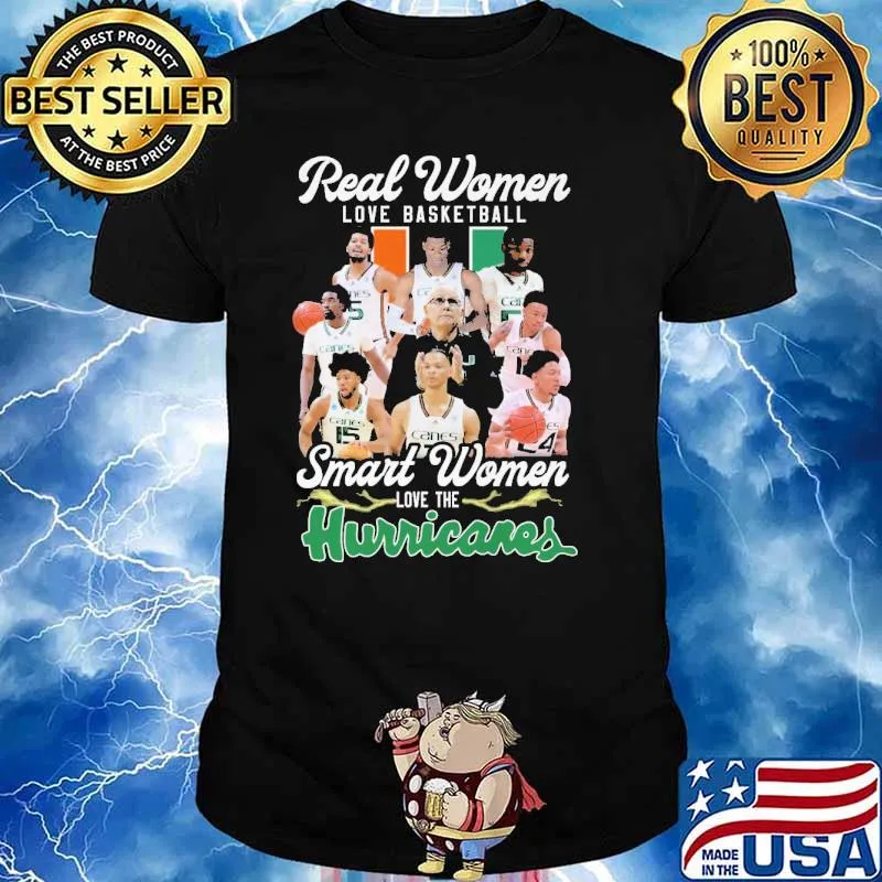 Real women love basketball smart women love the Hurricanes shirt