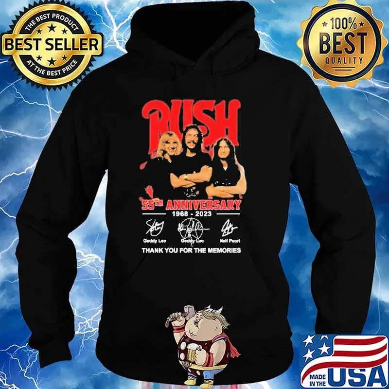 Rush 55th Anniversary 1968 2023 Thank You For The Memories s Hoodie