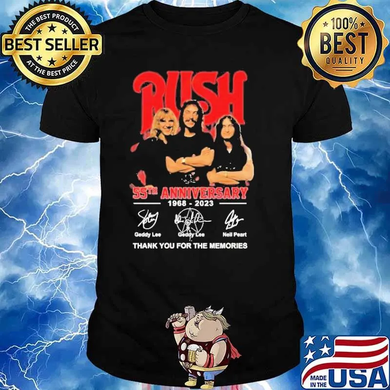 Rush 55th Anniversary 1968 2023 Thank You For The Memories shirt