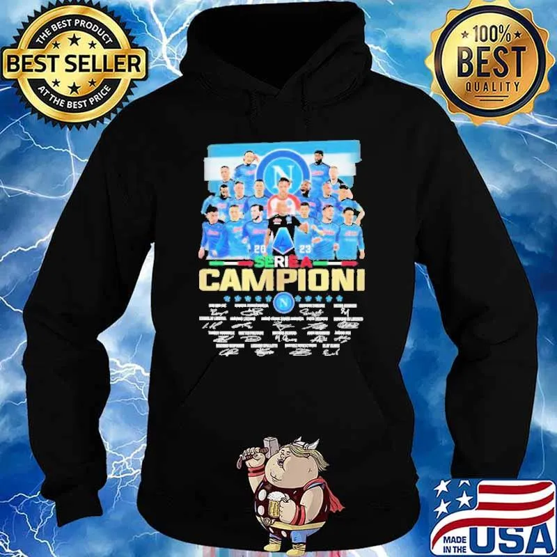 S.S.C Napoli 2023 Serie A Campioni signatures sport s Hoodie